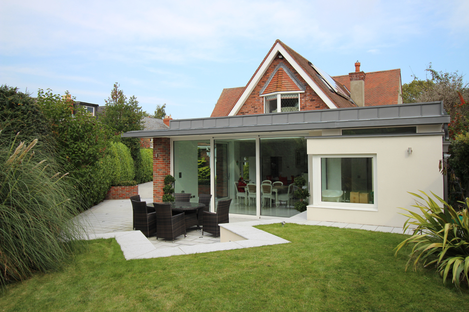 keller architects ranelagh house view of extension and garden
